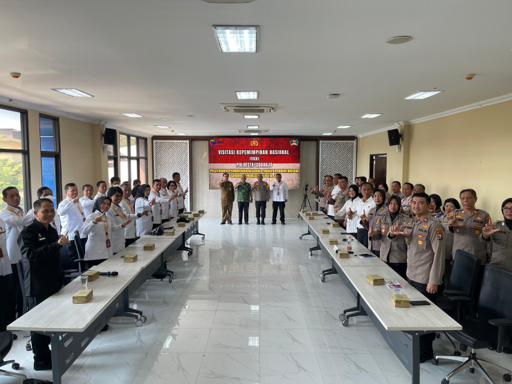 Visitasi Kepemimpinan Nasional Pusdikmin Lemdiklat Polri di Polresta Sidoarjo