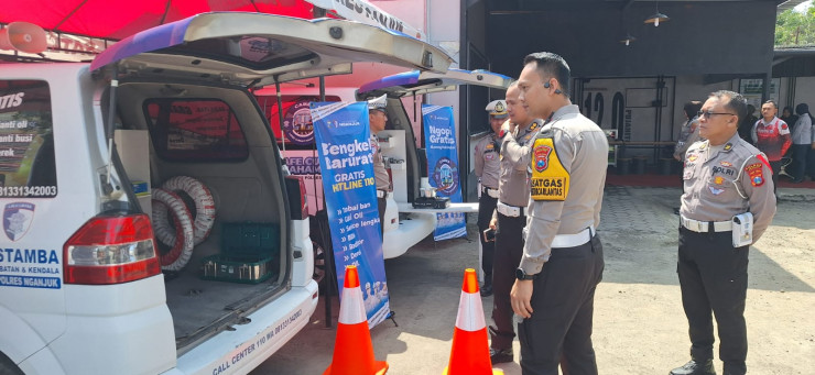 Mudik Auto Nyaman Polres Nganjuk Hadirkan Cafe dan Bengkel Gratis