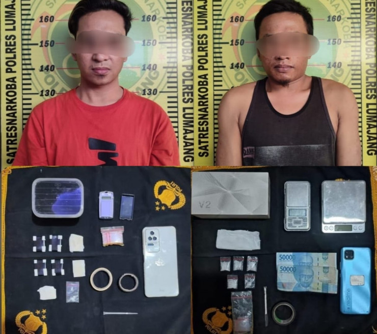 Polres Lumajang Amankan Dua Tersangka Pengedar Sabu