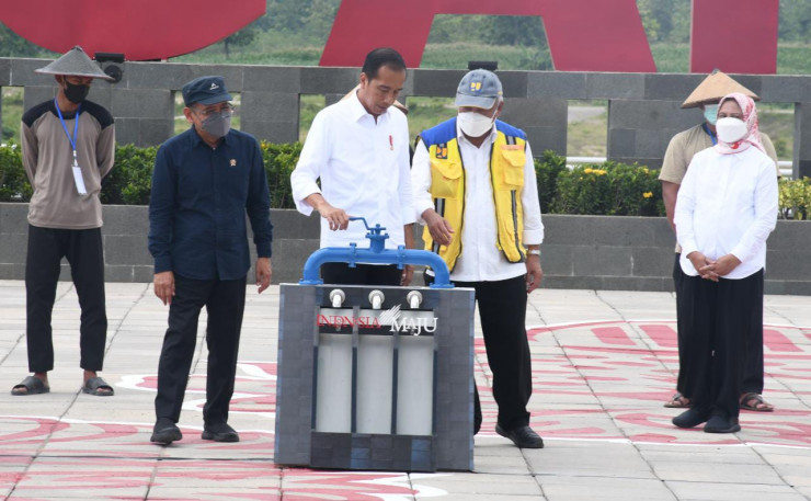 Forkopimda Jatim Dampingi Presiden Joko Widodo Resmikan Bendungan Semantok di Kabupaten Nganjuk