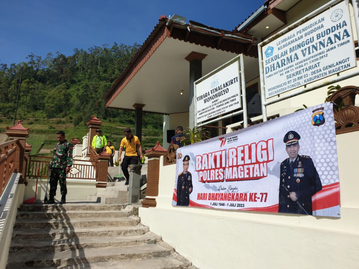 Sambut Hari Bhayangkara Ke 77 Polres Magetan Gelar Bakti Religi