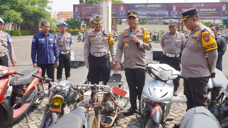 Dua Pekan Razia Balap Liar, Polresta Sidoarjo Amankan 228 Ranmor