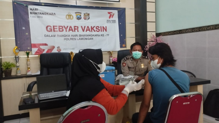 Jelang Hari Bhayangkara ke-77 Polres Lamongan Gelar Ragam Kegiatan Sosial