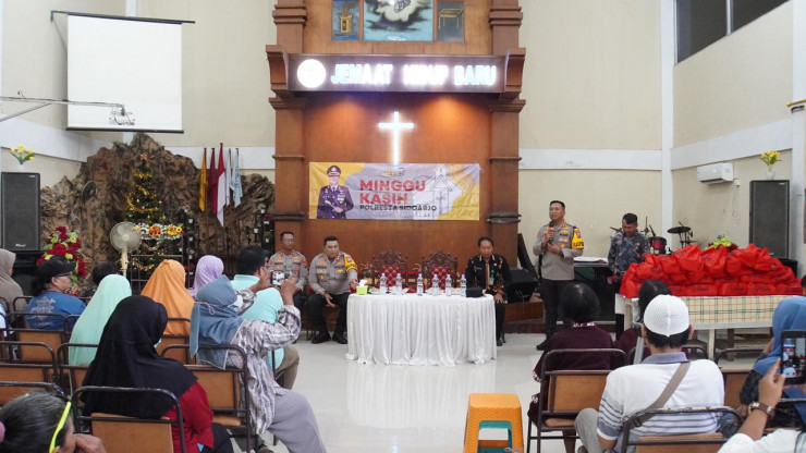 Bertemu Jemaat Gereja, Kapolresta Sidoarjo Terbuka Serap Aspirasi Kamtibmas
