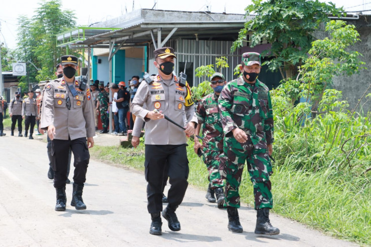 Polresta Mojokerto Sampaikan Himbauan Prokes Antisipasi Lonjakan Covid-19