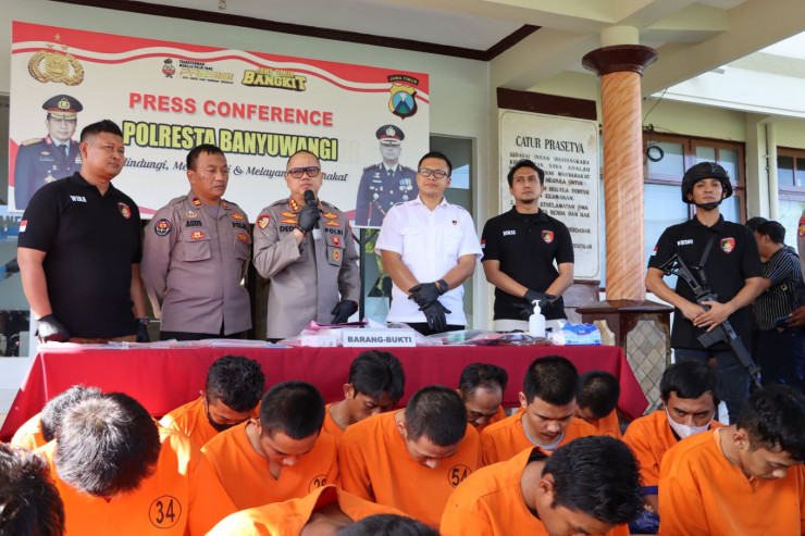 Dua Belas Hari Polresta Banyuwangi Berhasil Amankan 65 Pelaku Kriminal