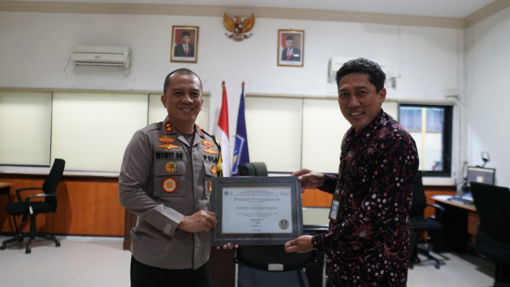 Polresta Mojokerto Raih Penghargaan dari KPPN sebagi Peringkat Pertama IKPA