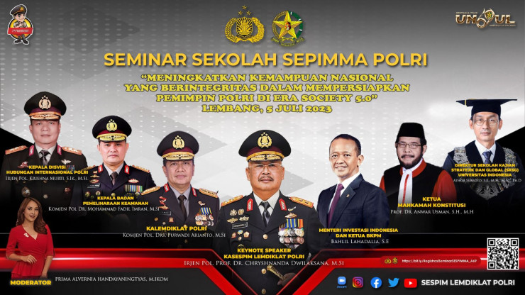 Sespim Lemdiklat Polri Gelar Seminar Persiapkan Pemimpin Polri di Era Society 5.0