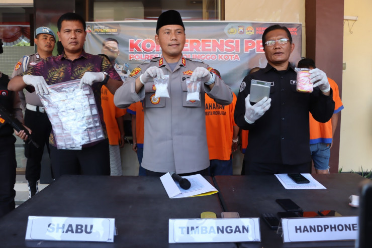 Polres Probolinggo Kota Amankan 5 Tersangka Ops Tumpas Narkoba,