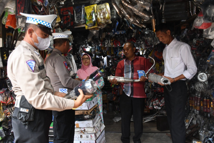 Polres Madiun Kota Sosialisasikan Larangan Penggunaan Knalpot Brong
