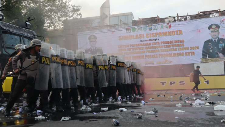 Jelang Pemilukada Serentak, Polres Probolinggo Kota Gelar Simulasi Pengamanan Pilkada
