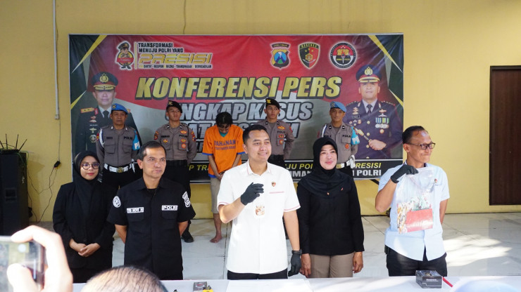 Polresta Sidoarjo Amankan Tersangka Cabuli Gadis Dibawah Umur