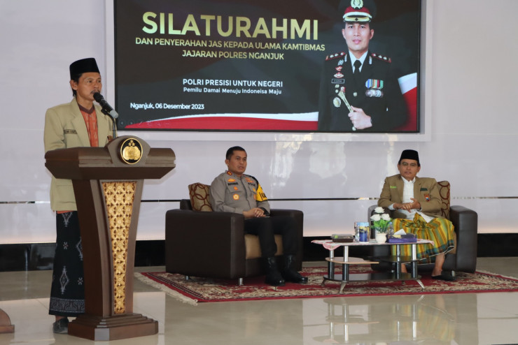 Polres Nganjuk Ajak Ulama Cegah Radikalisme Wujudkan Pemilu 2024 Sejuk dan Damai