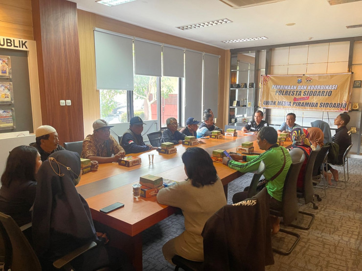 Jaga Kondusifitas Ramadhan, Polresta Sidoarjo Bertemu Media Online
