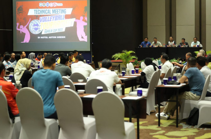 Pastikan Kesiapan Turnamen Voli Kapolri Cup 2023 seri 2, Panitia Adakan Tehnical Meeting