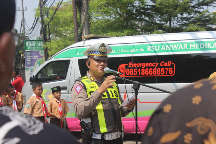Polisi Gelar Ruqyah dan Doa Bersama di Jalur Rawan Laka Lantas Trosobo-Krian-Balongbendo