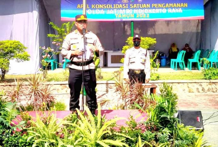 Jelang Nataru Ditbinmas Polda Jatim Gelar Apel Kosolidasi Satpam