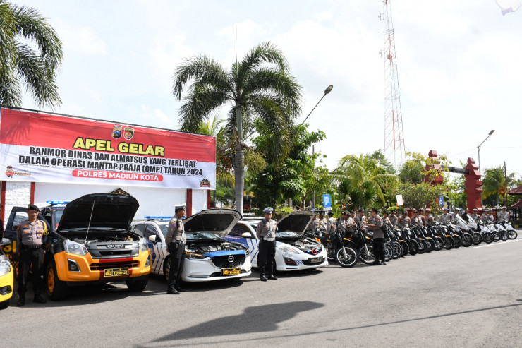 Polda Jatim Cek Ranmor Dinas Polres Madiun Kota, Pastikan Kesiapan Pengamanan Pilkada 2024