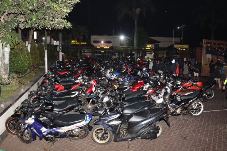 Tindaklanjuti Jumat Curhat, Polres Malang Amankan Ratusan Kendaraan Diduga Terlibat Balap Liar
