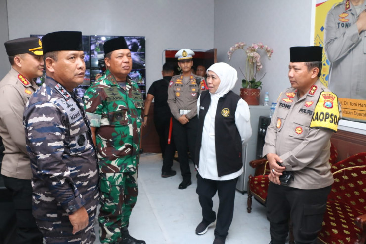 Forkopimda Jatim Cek Pospam dan Posyan di Malam Takbir