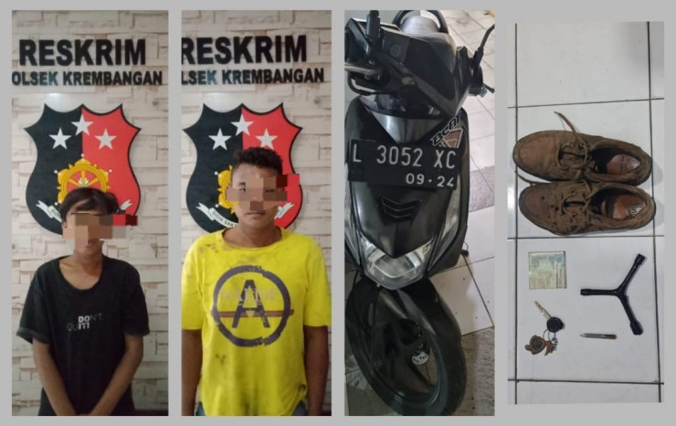 Polres Tanjung Perak Amankan Dua Pelaku Curanmor yang Beraksi di 11 TKP