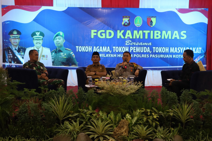Polres Pasuruan Kota Bersama Forkopimda Gelar FGD Kamtibmas