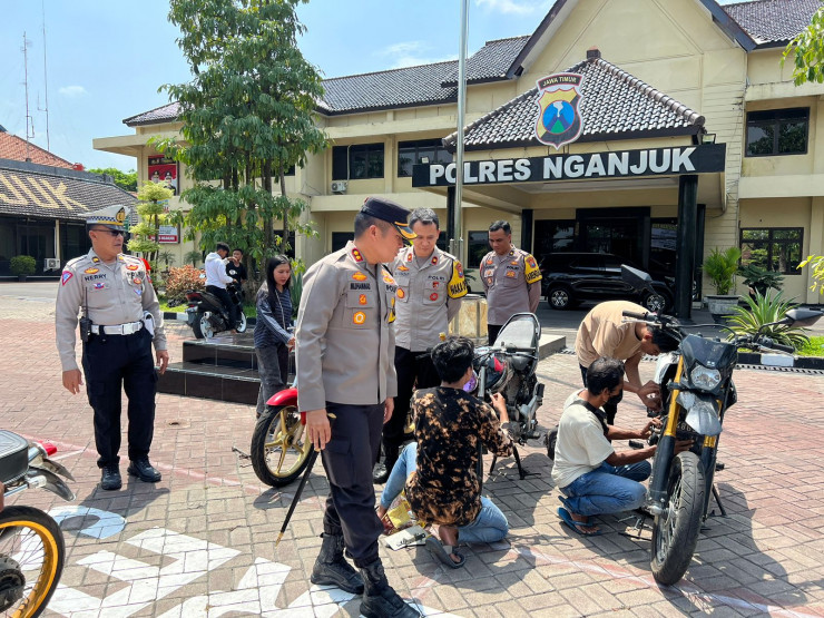 Polres Nganjuk Kembalikan Motor Hasil Operasi Saat Ramadhan, Berikut Persyaratannya