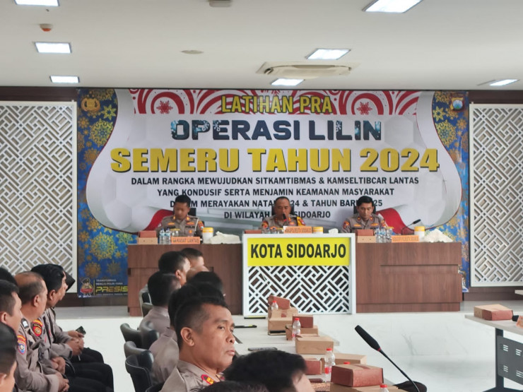 Wakapolresta Sidoarjo Pimpin Latpra Ops Lilin Semeru 2024