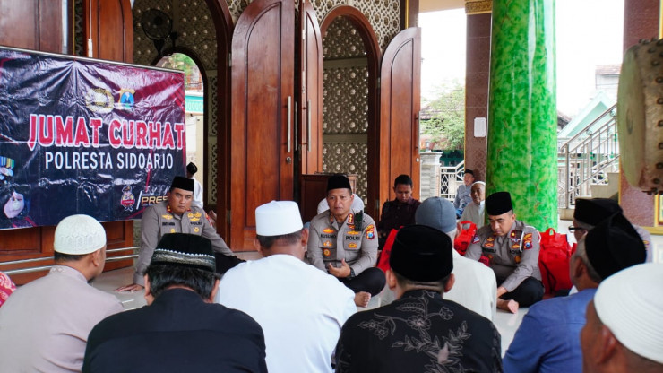 Kapolresta Sidoarjo Jumat Curhat di Masjid Sabilul Muttaqin