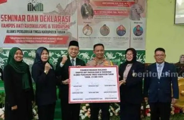 Kapolres Tuban Beri Materi di Seminar dan Deklarasi Kampus Anti Radikalisme dan Terorisme