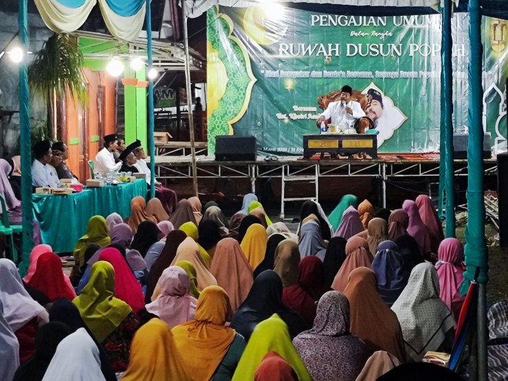 Kapolsek Wonoayu Pastikan Gelaran Ruwah Dusun Popoh berlangsung Kondusif