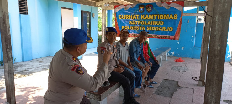 Satpolairud Polresta Sidoarjo Serap Aspirasi Kamtibmas Kawasan Pesisir