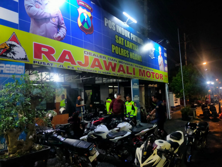 Cipta Kondisi, Polres Ngawi Amankan 30 Motor Knalpot Brong