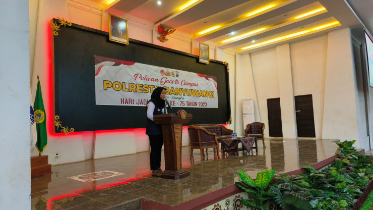 Sambut HUT Polwan ke – 75, Polresta Banyuwangi Gelar Sosialisasi di Kampus Cegah Kekerasan Seksual