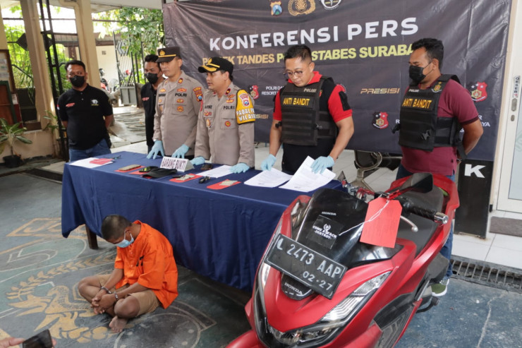 Polisi Berhasil Ungkap Curanmor di Surabaya, Tersangka Seorang Tukang Tambal Ban Diamankan