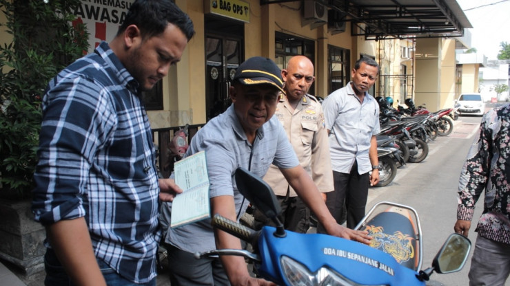 Ditemukan Berkat Aplikasi ILMU Semeru, Polres Nganjuk Serahkan Motor kepada Pemilik