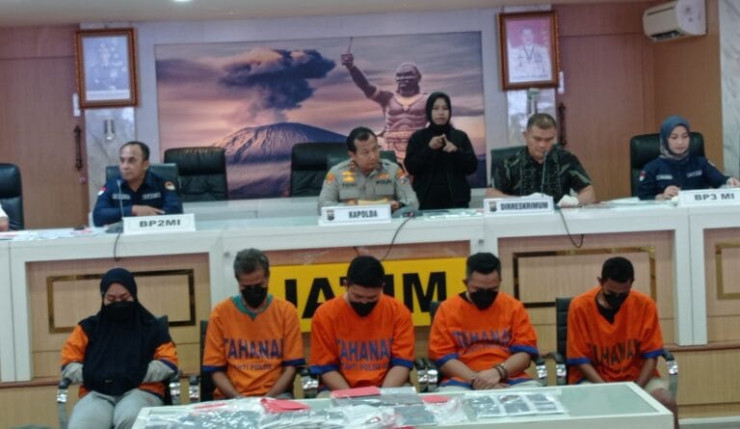 Polda Jatim Berhasil Ungkap TPPO, Lima Orang Ditetapkan Tersangka