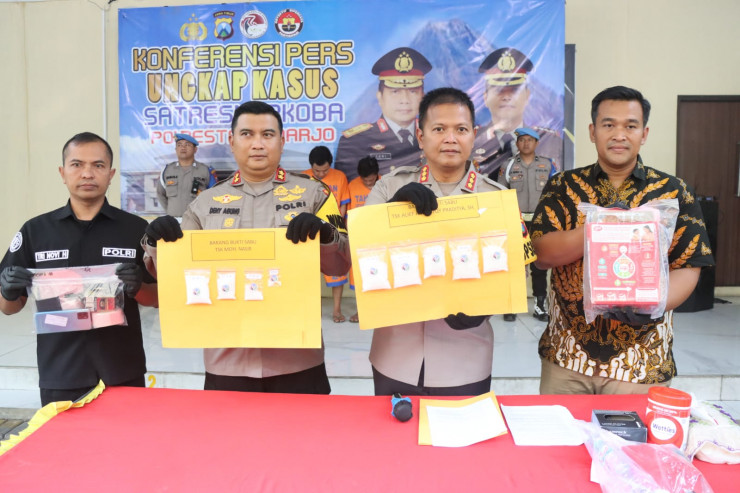 Polresta Sidoarjo Ungkap Dua Kasus Peredaran Sabu, Total 598,02 gram