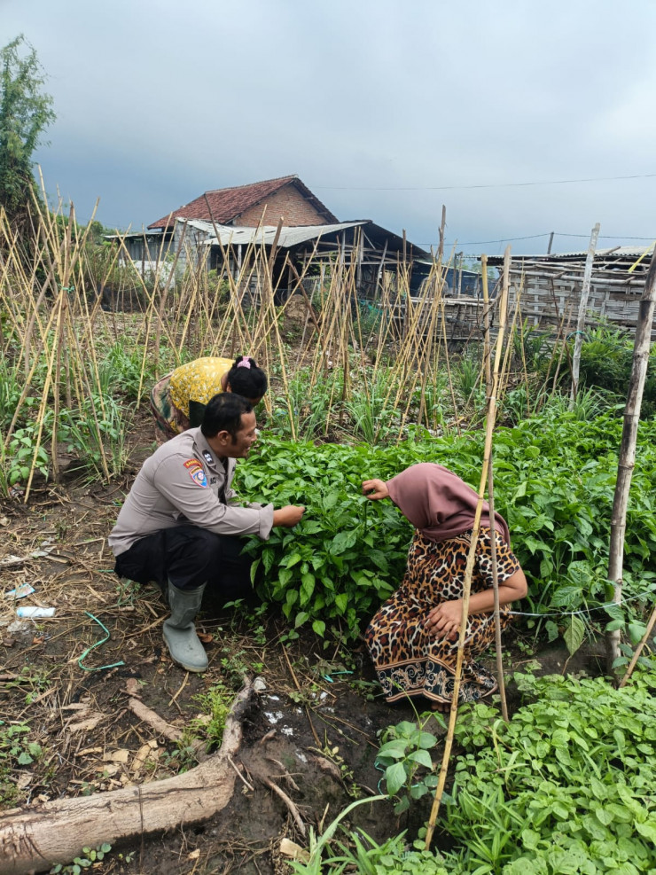 Polsek Jabon bersama Warga Bangunsari Siapkan Lahan Produktif Wujudkan Ketahanan Pangan