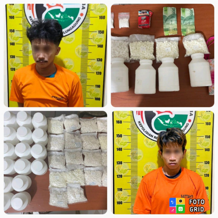 Polres Tulungagung Ungkap Narkoba, Dua Pengedar dan Puluhan Ribu Pil Doubel L Diamankan