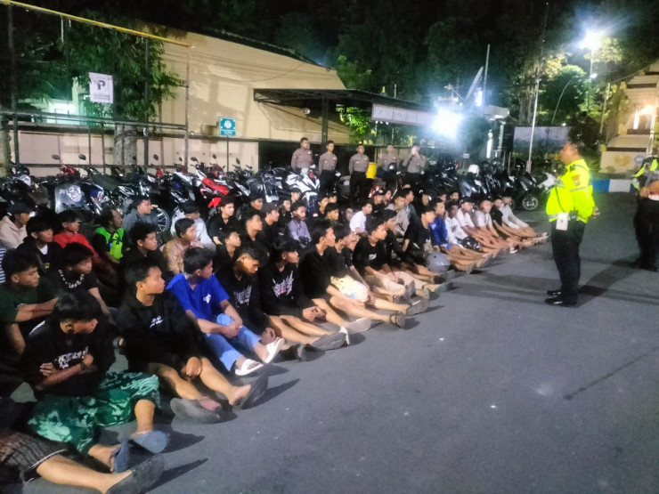 Polres Lumajang Amankan 40 Unit Motor Diduga Terlibat Balap Liar